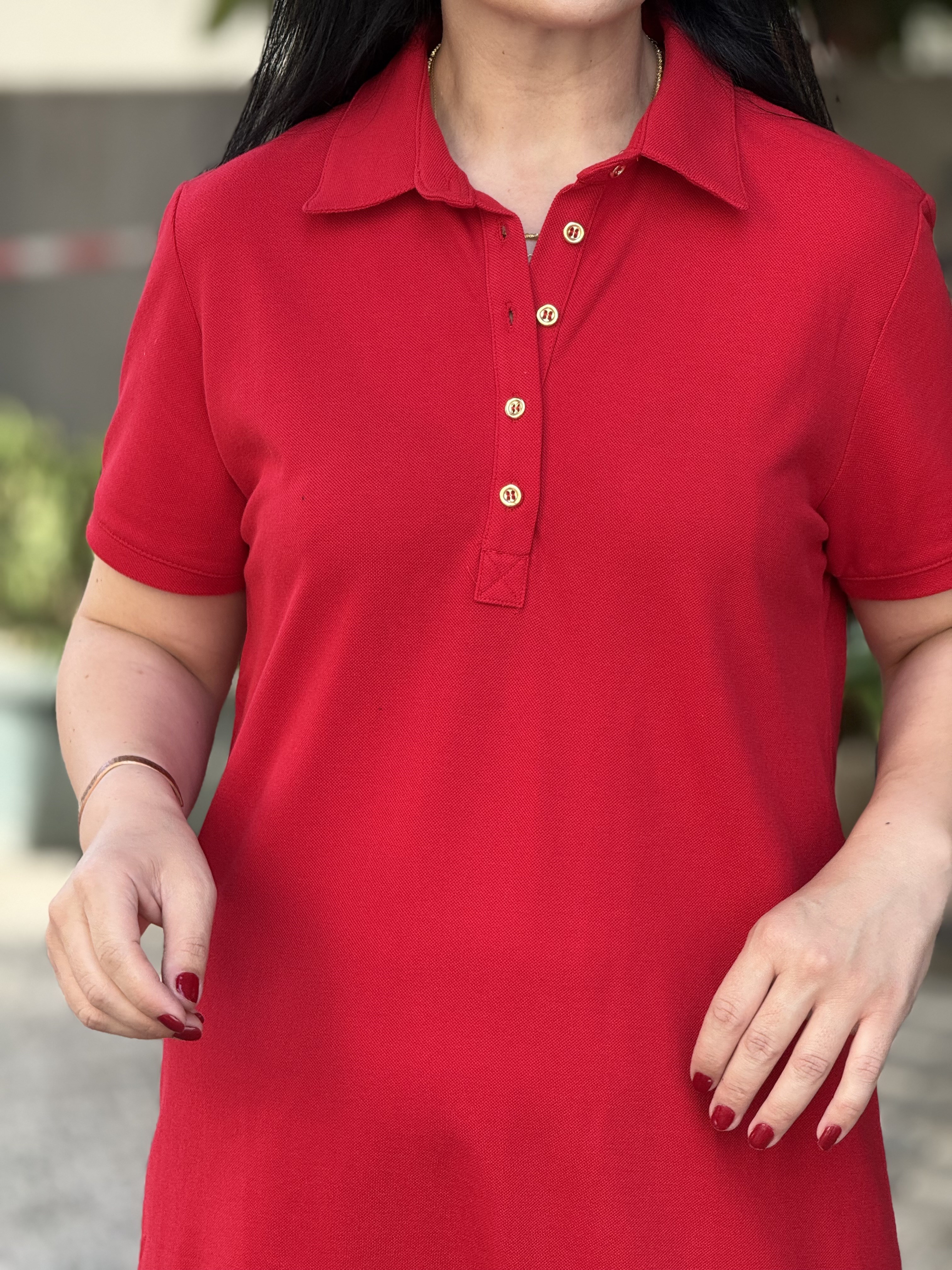 RUBY Polo Elbise Kırmızı 