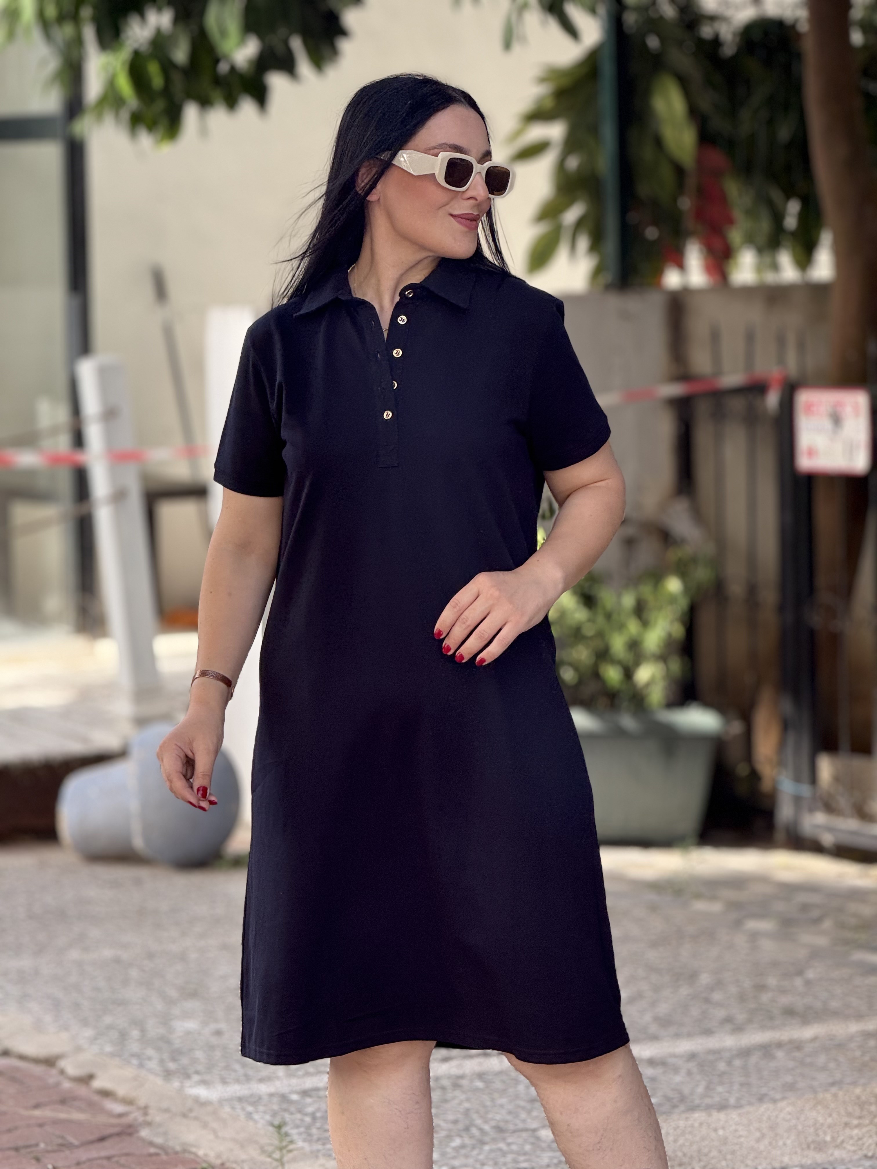 RUBY Polo Elbise Lacivert 