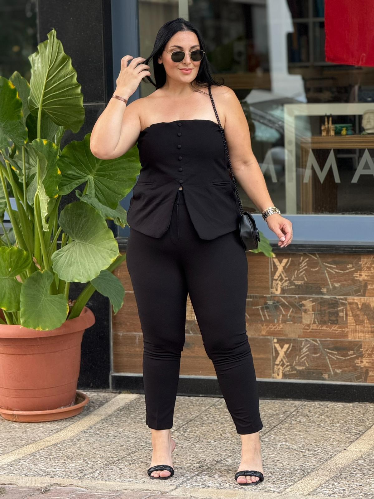 Stella Slim Siyah Pantolon