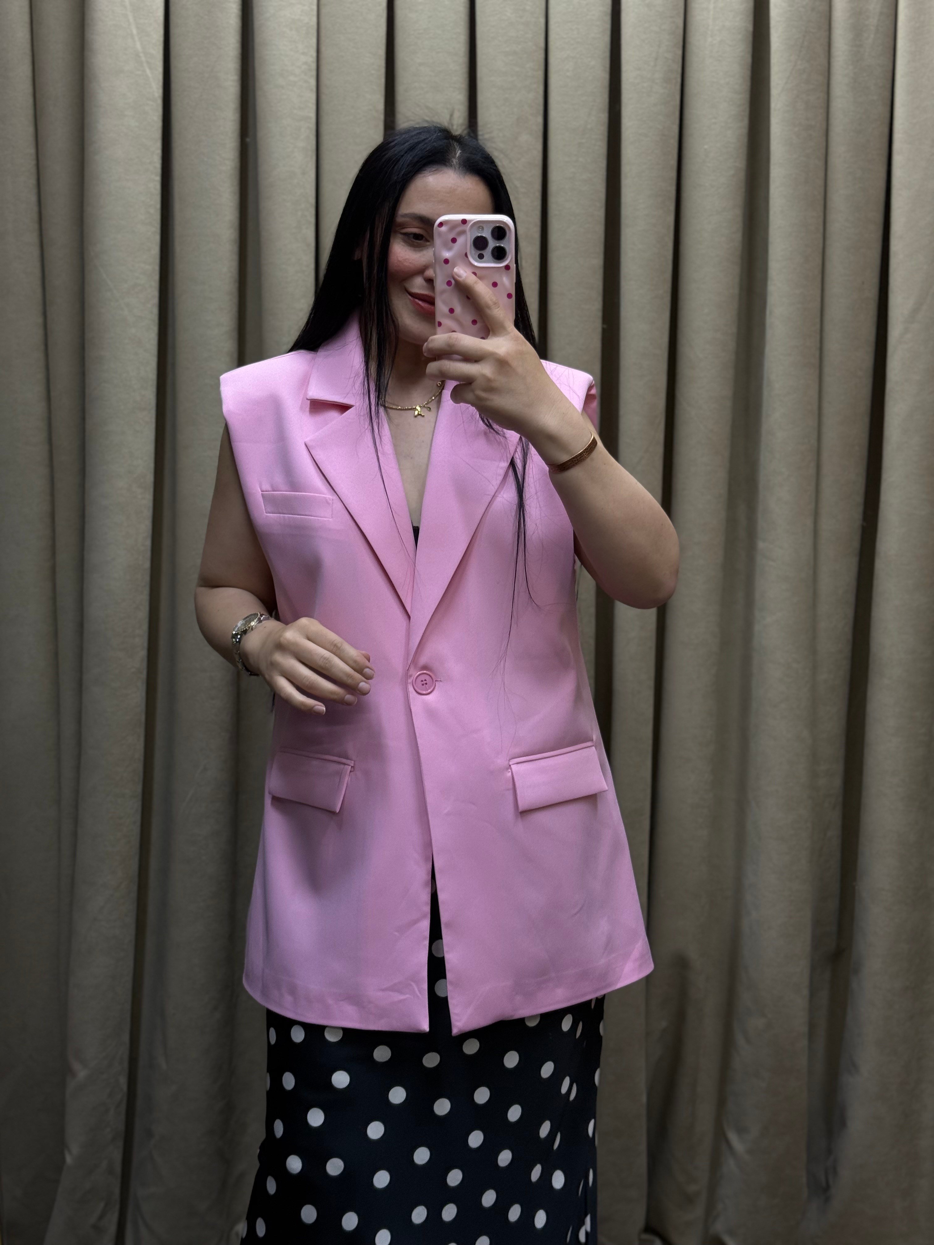 VANGUARD Kemer Detaylı Pembe Yelek