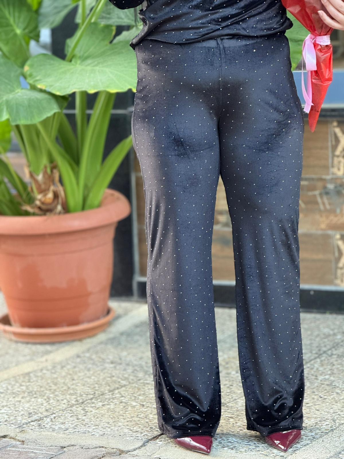 Veloura Stone Velvet Pantolon