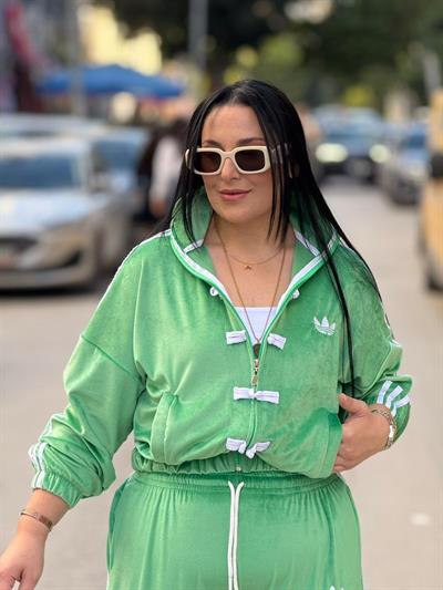 Amarone Yeşil Kadife Takım