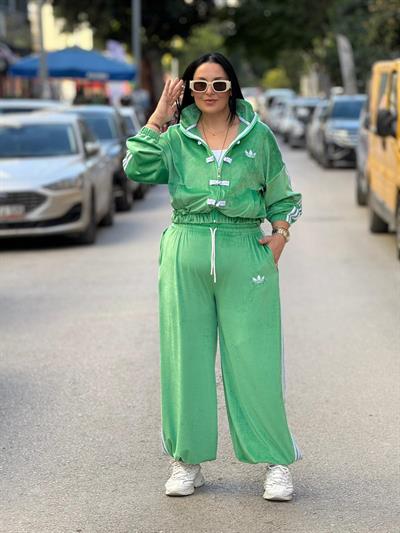 Amarone Yeşil Kadife Takım