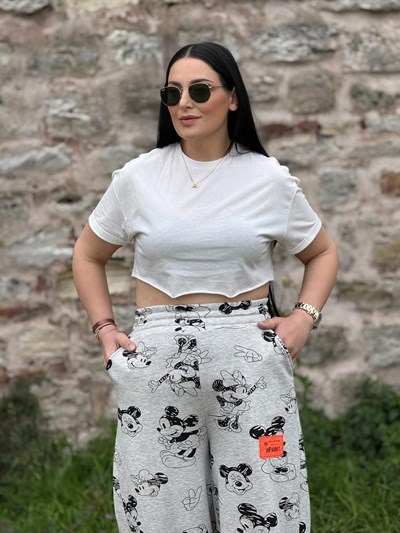 Basic Beyaz Crop Tişört