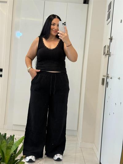 BASİC GRACE SİYAH DANTEL DETAY BLUZ