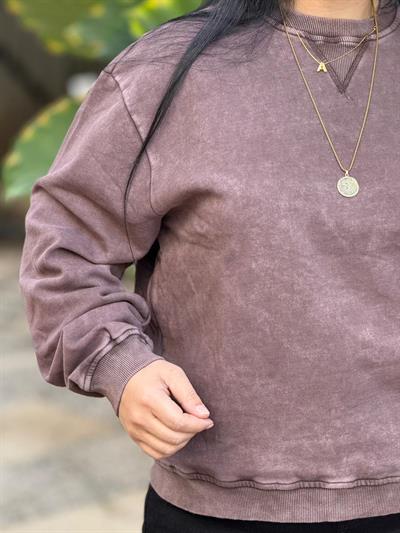 Bruno Kahverengi Basic Sweat