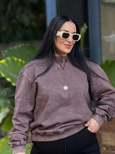 Bruno Kahverengi Basic Sweat