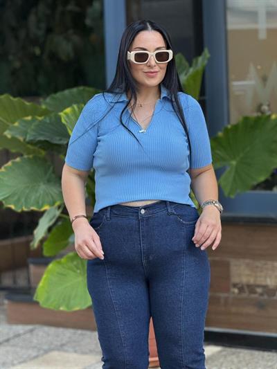 Celeste Mavi Fit Tişört