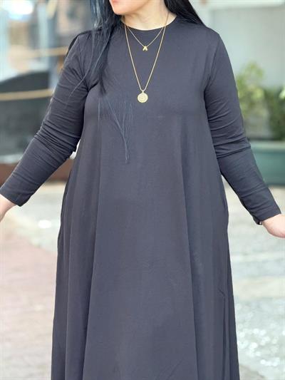 Comfort Fit Siyah Elbise