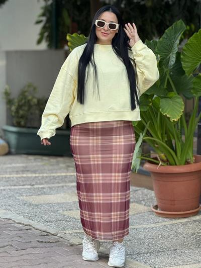 Corvella Bordo Ekose Etek