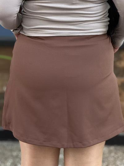 Crimson Kahverengi Şort Etek