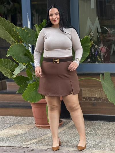 Crimson Kahverengi Şort Etek