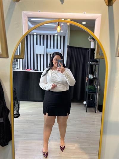 DEGAJE YAKA BEYAZ BLUZ 