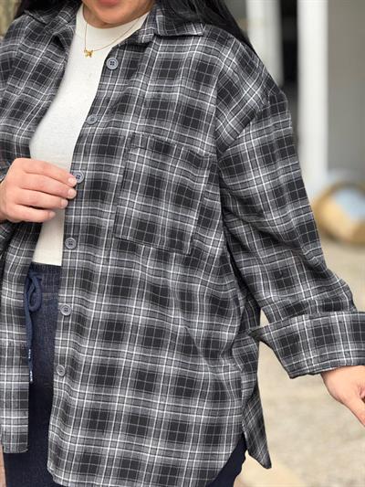 Derayne Gri Oduncu Gömlek