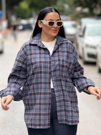 Derayne Lacivert Oduncu Gömlek