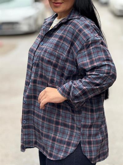 Derayne Lacivert Oduncu Gömlek