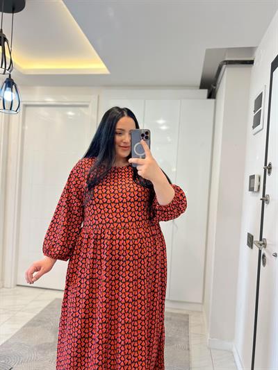 DP KALP DETAYLI ELBİSE 