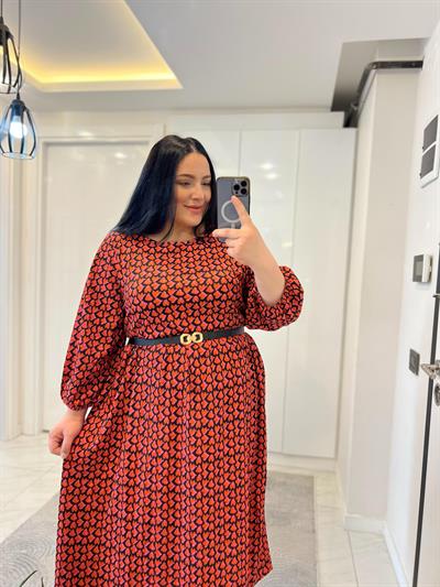 DP KALP DETAYLI ELBİSE 