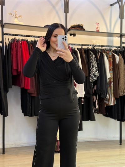 Drape elitaire Siyah Bluz