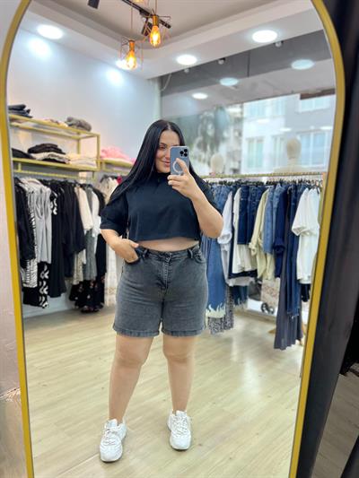 EK JEAN ŞORT ANTRASİT 