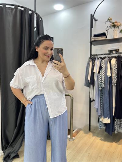 EKİ OVERSİZE BEYAZ GÖMLEK