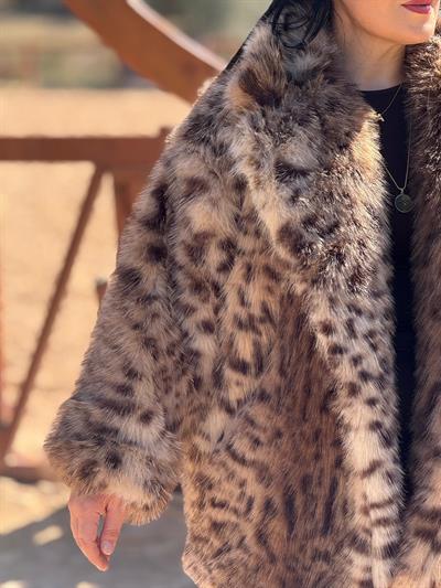 Elverra Leopar Uzun Kürk
