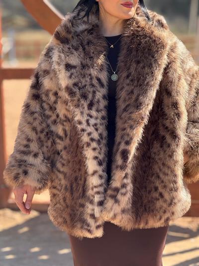 Elverra Leopar Uzun Kürk