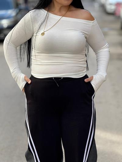 Elvoria Beyaz Fit Bluz