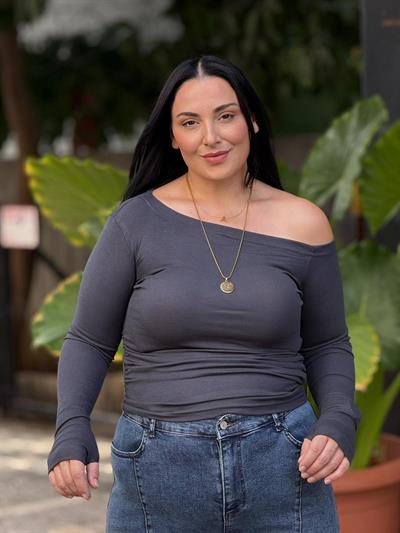 Elvoria Gri Fit Bluz
