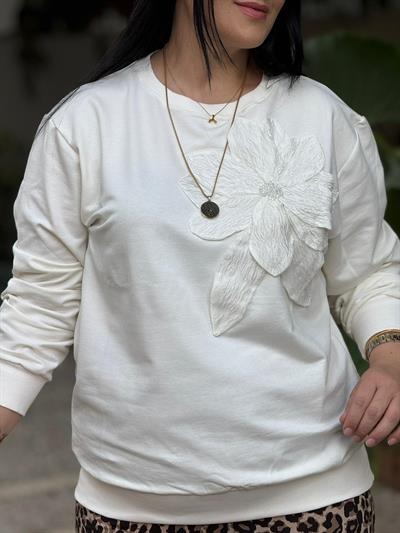 Florene Beyaz Sweat