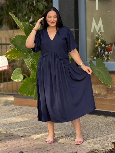 Icon Midi  Lacivert Elbise