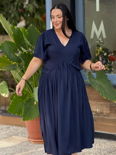 Icon Midi  Lacivert Elbise