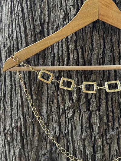 Kare Gold Zincir  Kemer