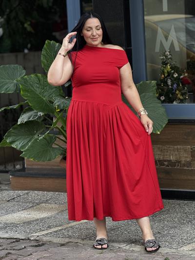 KIRMIZI MADONNA ELBİSE 