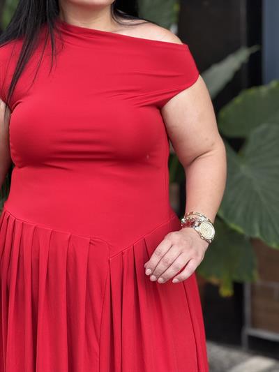 KIRMIZI MADONNA ELBİSE 