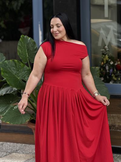 KIRMIZI MADONNA ELBİSE 