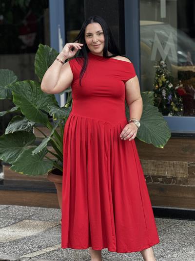 KIRMIZI MADONNA ELBİSE 