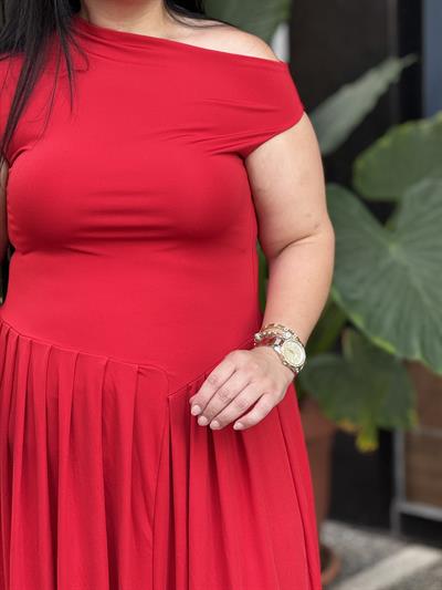 KIRMIZI MADONNA ELBİSE 