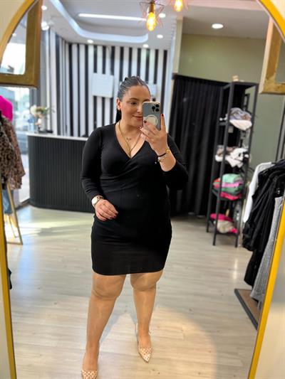 KRCN KRUVAZE SİYAH KAŞOKORSE BASİC ELBİSE