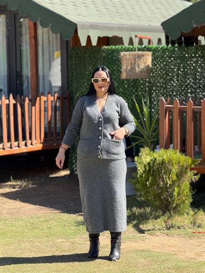 Lorven Gri Triko Takım