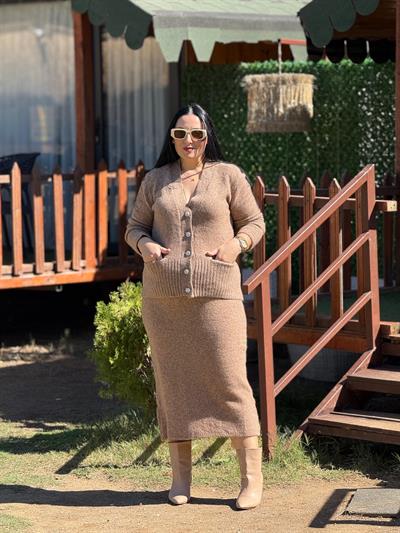 Lorven Kahverengi Triko Takım