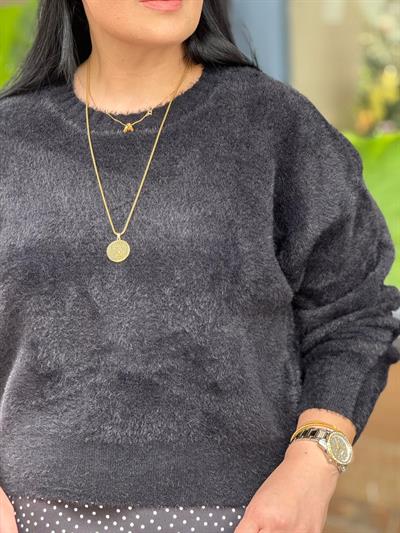 Lureza Siyah Triko Kazak