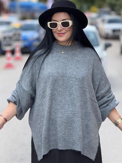 Luvira Gri Triko Sweat