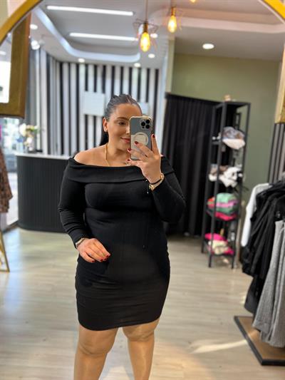 KRCN MADONNA SİYAH BASİC ELBİSE