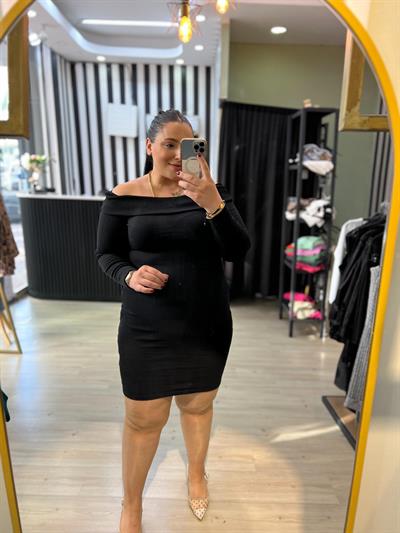 KRCN MADONNA SİYAH BASİC ELBİSE