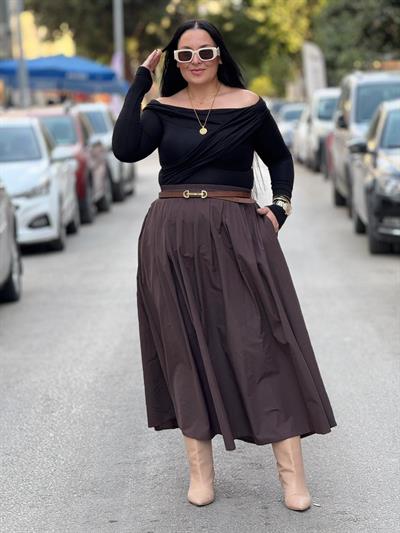 Marvella Kahverengi Etek