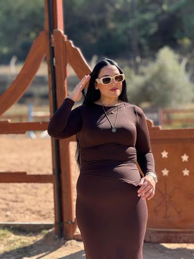 Maryvayn Kahverengi Saten Takım