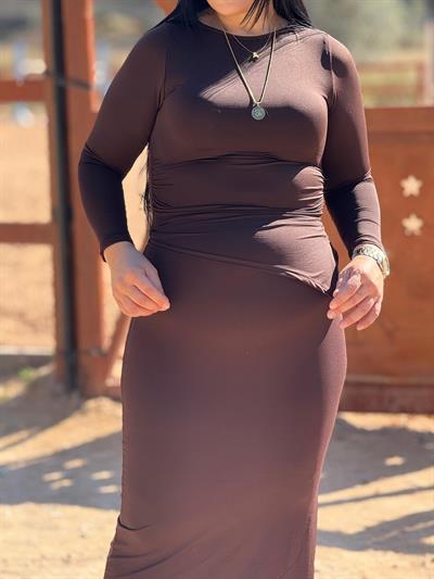 Maryvayn Kahverengi Saten Takım