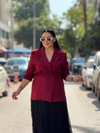 Merlune Bordo Blazer Ceket
