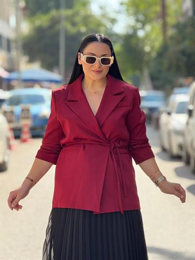 Merlune Bordo Blazer Ceket